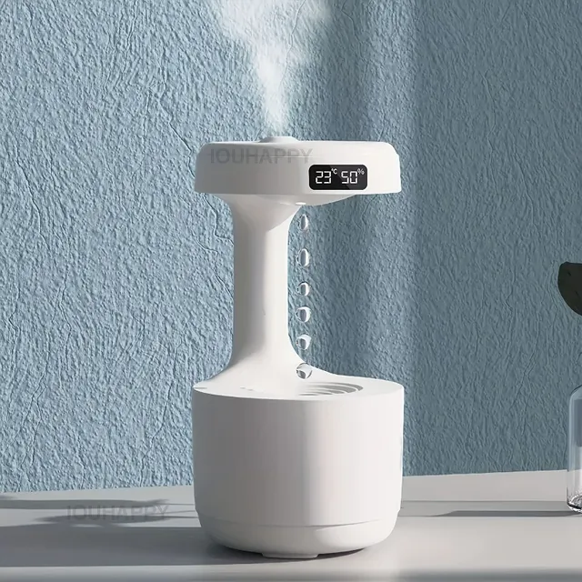 Anti-gravity humidifier with clock and night light