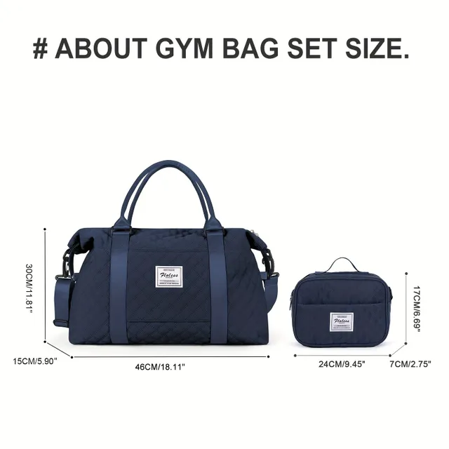 Spacious travel sports bag © Great for gym, weekends and nights © With removable strap