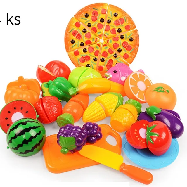 Plastic fruit and vegetables for children - up to 37 pcs