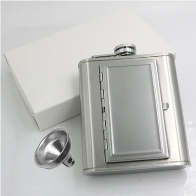 Smoking flask with cigarette case