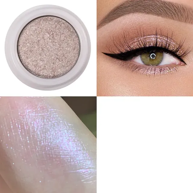 Luxurious metallic eye shadows - changing color when changing angle of light, several color variants