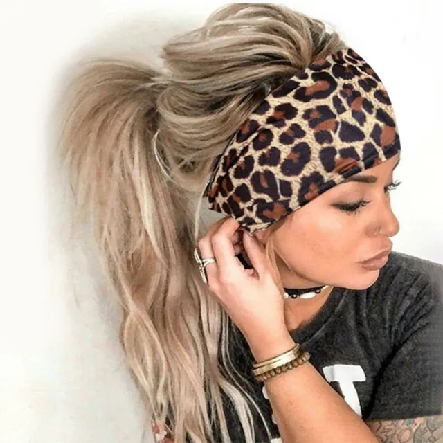 Women's wide fabric multicoloured headband