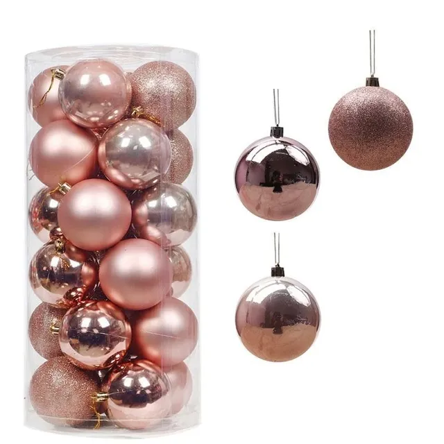 Trendy Christmas tree balls in different colours Bianca