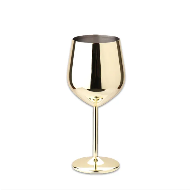 Metallic wine glasses