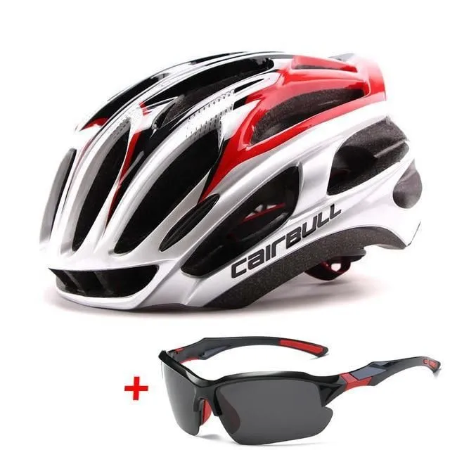 Ultralehká cyklistická helma silver-red-c m54-58cm