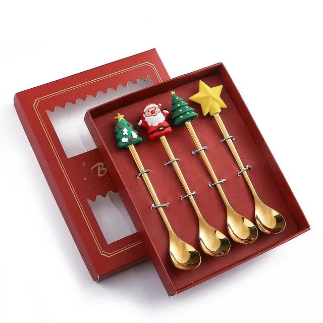 Spoons with Christmas theme 4 pcs