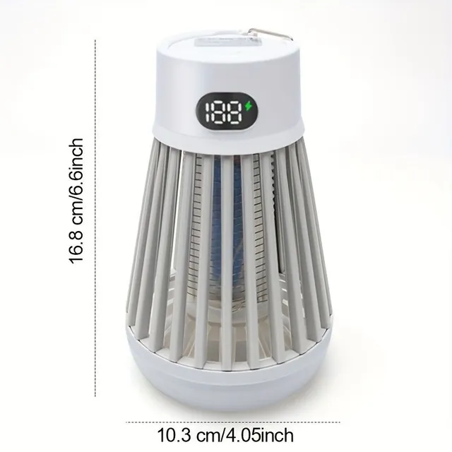 Přenosná elektrická lampa na komáry s USB nabíjením, vodotěsná, 2v1 lapač hmyzu pro vnitřní i venkovní použití - Likviduje můry, vosy, komáry a další hmyz