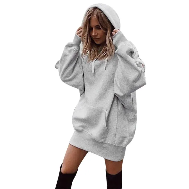 Women's oversized sweatshirt Carleigh - collection 2022 gray l