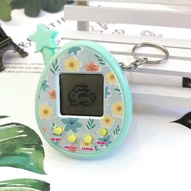 The game Tamagotchi in egg shape with different motives