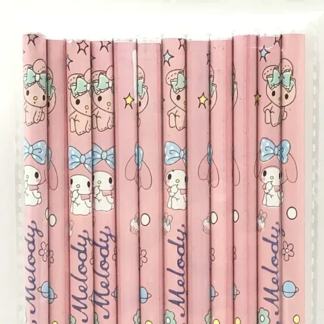 Set of 5 wooden graphite pencils HB with motifs of animals for children