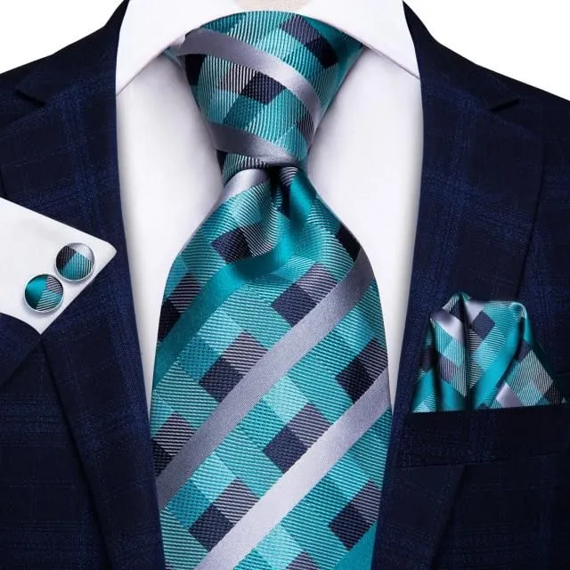 Luksusowy jedwabny krawat męski sn-0553