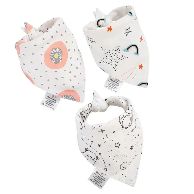 Soft cotton baby bib 5 pcs