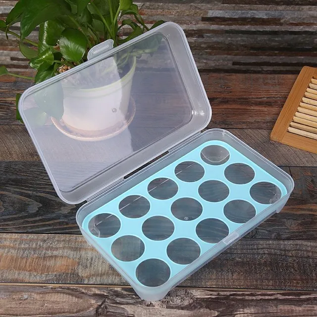 Colourful plastic egg storage box