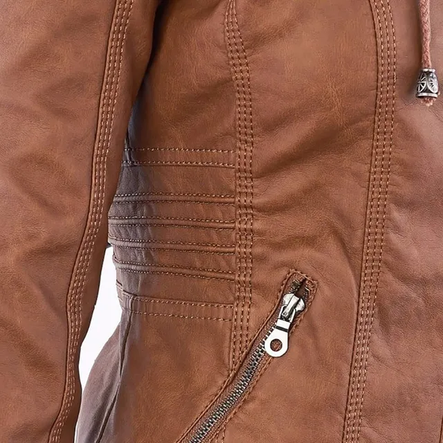 Stylish women's leather jacket