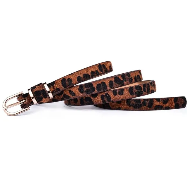 Kobiecy skórzany pasek Theom 90cm 1-5-leopard-coffee