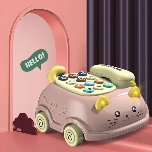 Children's educational phone in the shape of a cat