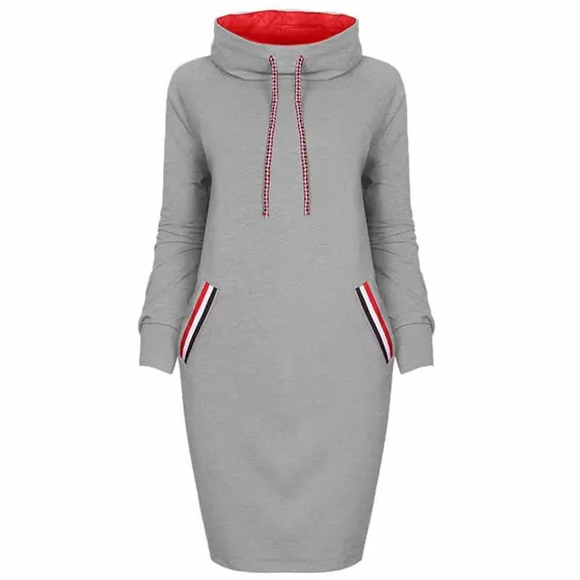 Rochie din fleece pentru femei cu glugă