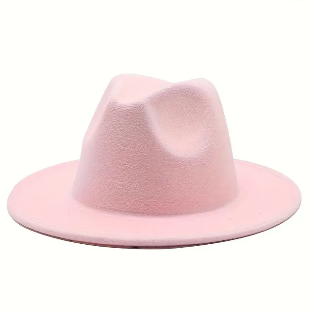 Cappello Fedora unisex in colori bonbon - Cappello classico a tesa larga, in feltro in stile jazz - Trilby