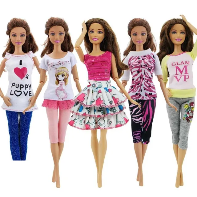 Set of clothes for Barbie doll - 5 pcs