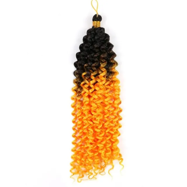 Colored curly strands for hair extensions