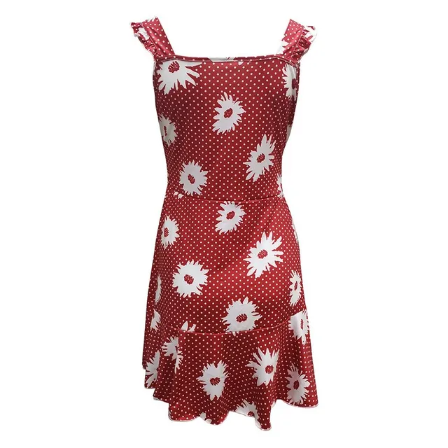 Ruffled summer dress with floral print