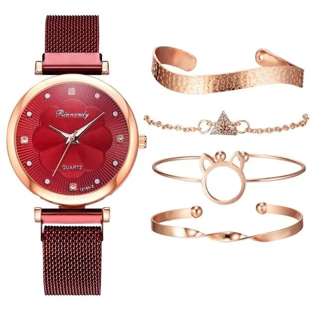 Luxury set of ladies watches and bracelets WIENA