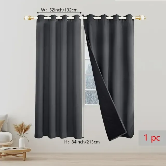 Heat and sound insulation curtains - modern decoration for doors and windows, heated, against the wind