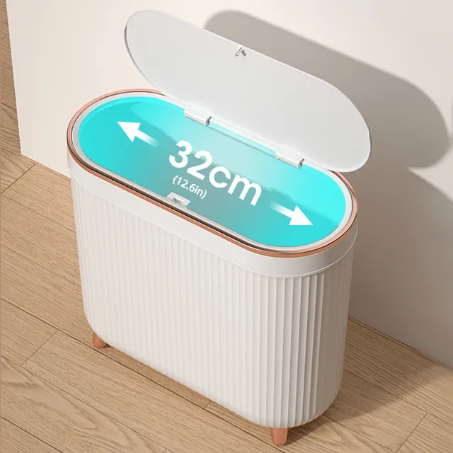 Trash flap with foot pedal for bathroom and toilet