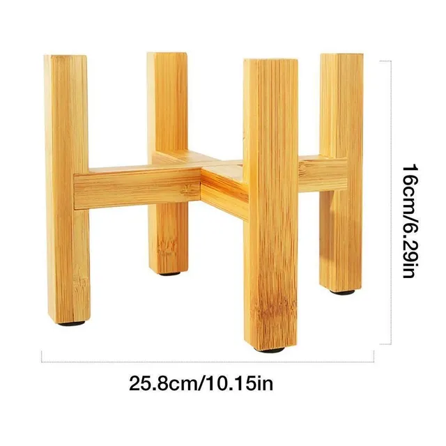 Originální bambusový dřevěný stojan na rostliny
