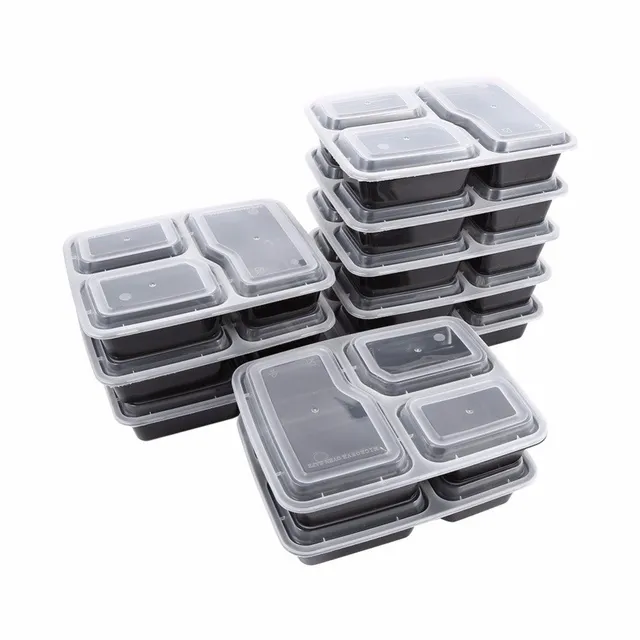 Plastic lunch box 10 pcs