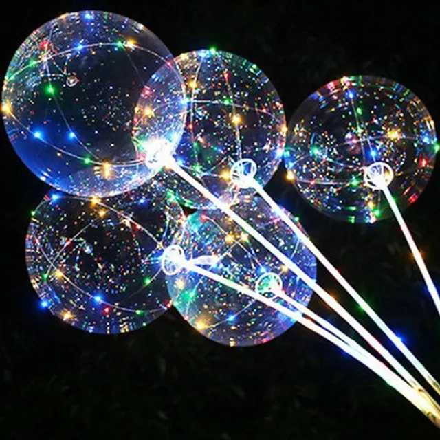 LED svítící čirý balonek