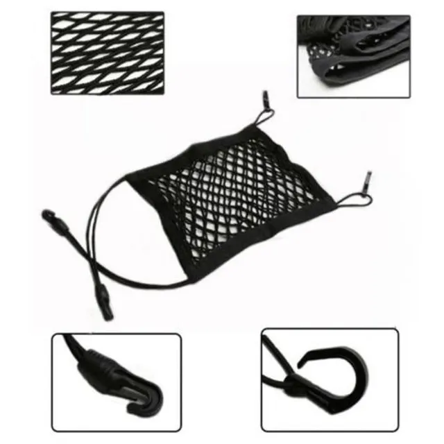 Mesh car organiser between the seats