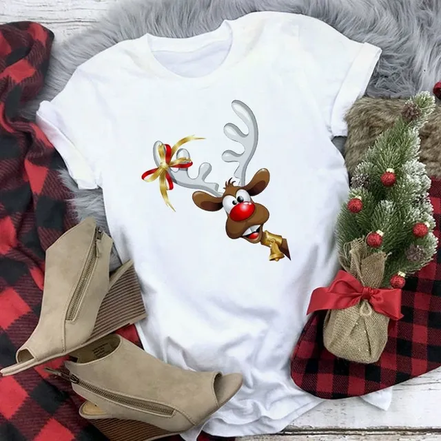 Ladies T-shirt with Christmas motif