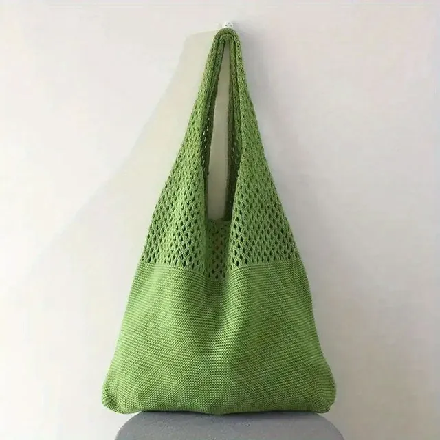 Knitted shopping bag for women - minimalist and universal design for everyday use