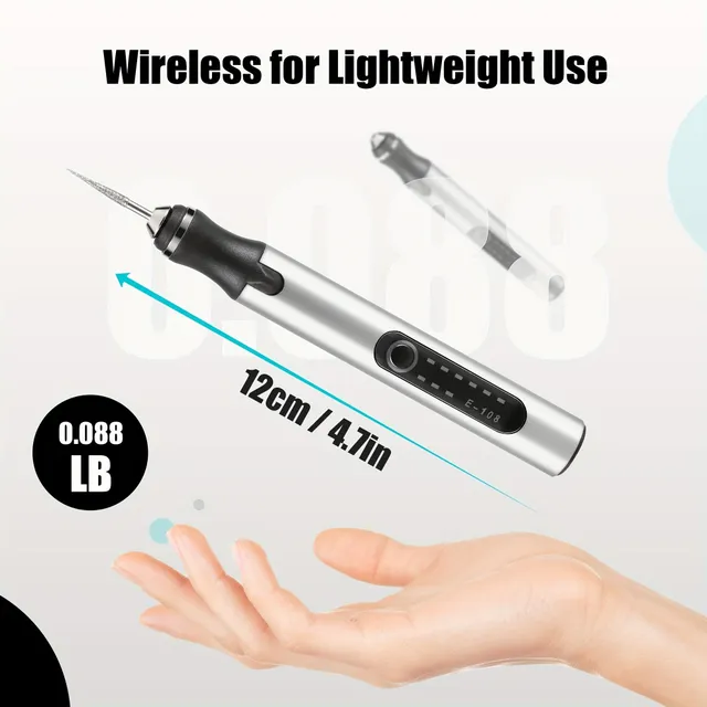 Electric pen for polishing with 35 bits - USB rechargeable