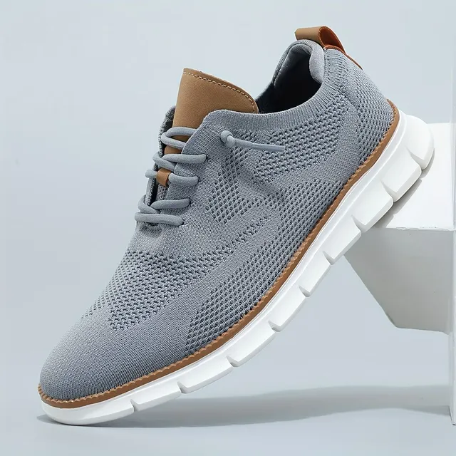 Men's mesh sneakers - Lightweight sneakers - Athletic shoes - Breathable lace-up shoes