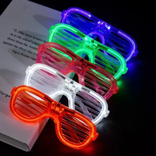 Neon glowing LED glasses for parties for children and adults