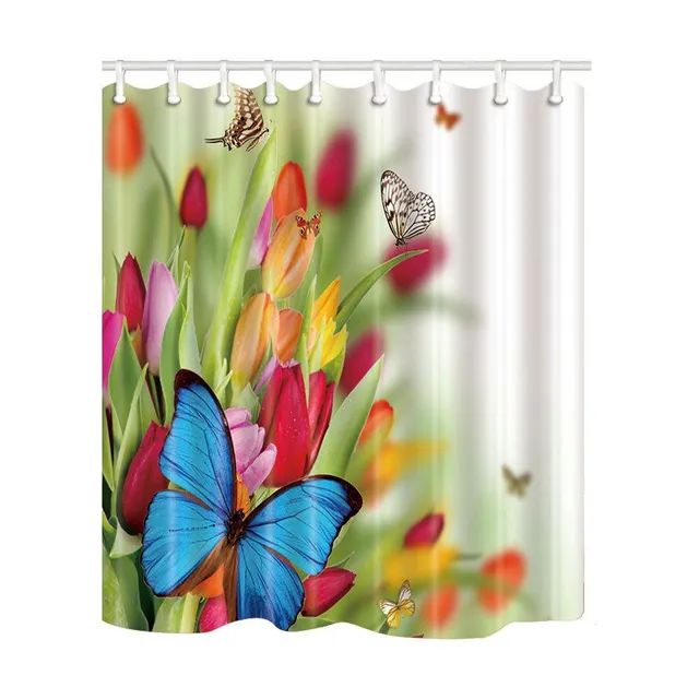 Shower curtain pattern butterflies