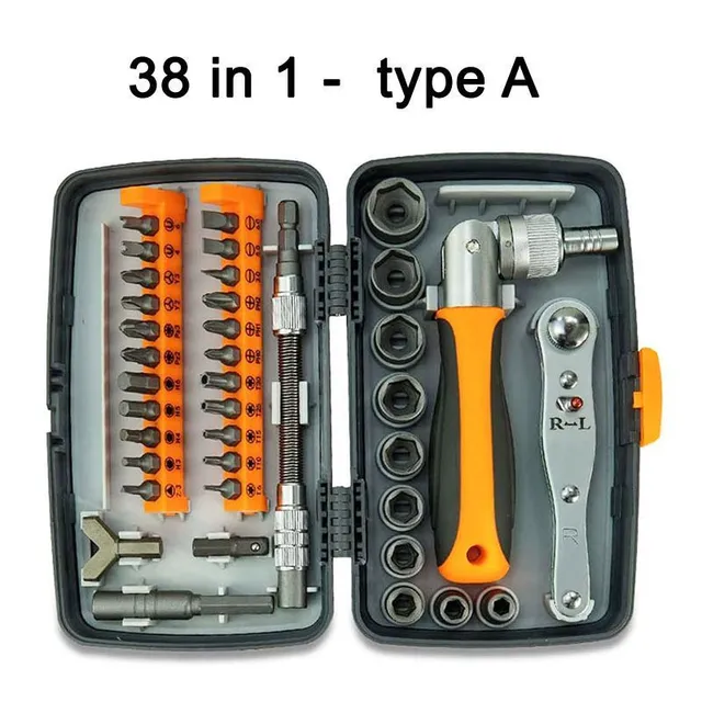 38v1 Set of ratchet screwdrivers - Perfect for home repairs and DIY projects