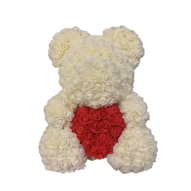 Gift teddy bear full of roses - more variants