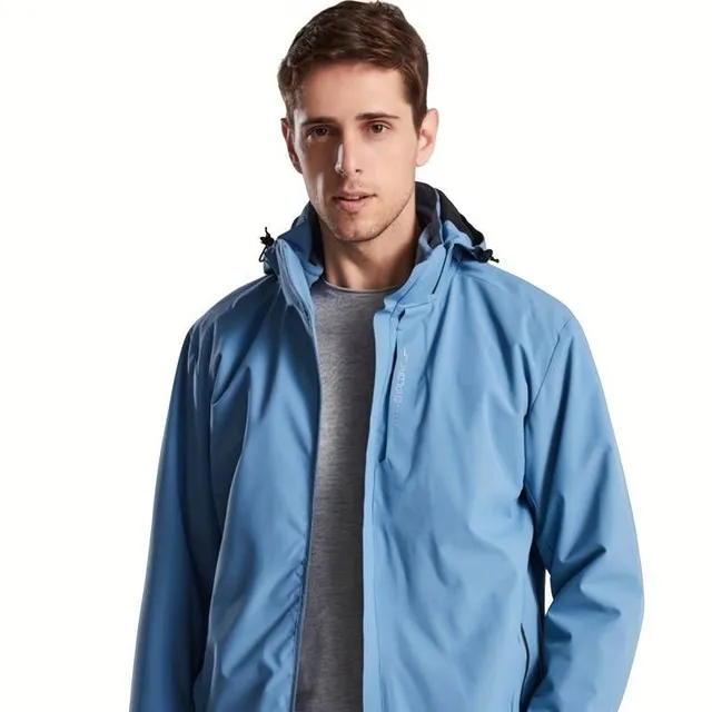 Veste imperméable légère pour homme - capuche et matériau respirant pour activités de plein air