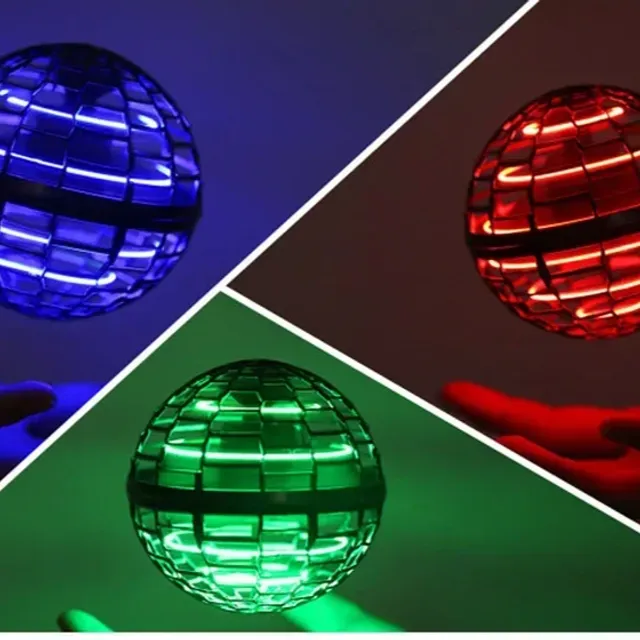 Interactive flying LED ball