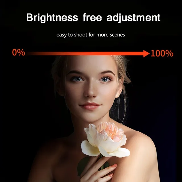 Ringlight pro selfies a tvorbu (25,4 cm) s nastavitelným RGB LED světlem, stativem a držákem na telefon