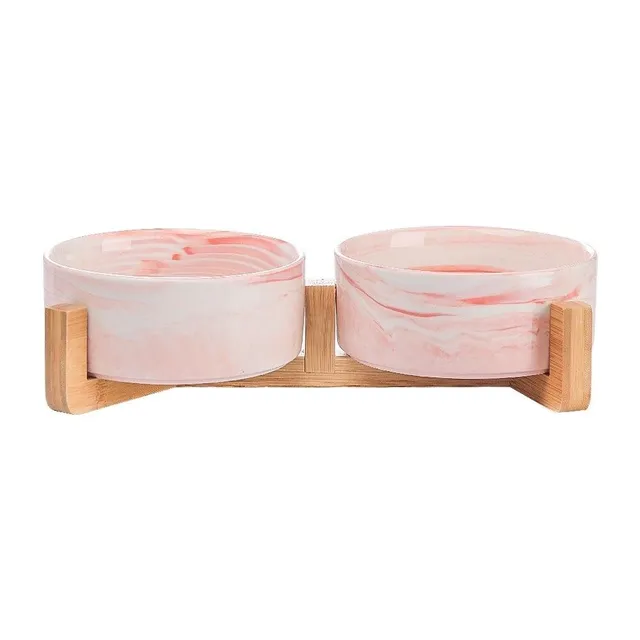 Ceramic bowls for cats with stand