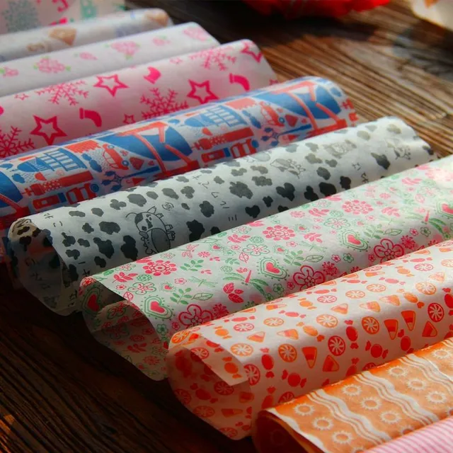 50 pcs food wrapping paper with motif