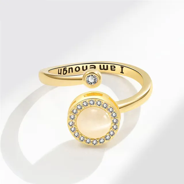 Fashion ring against stress for women with cute rotating design