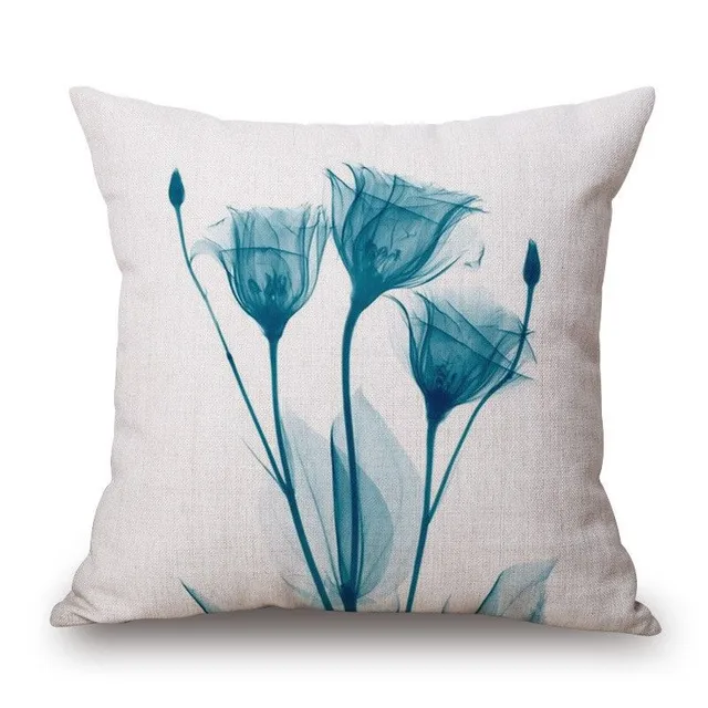 Housse de coussin floral 45 x 45 cm