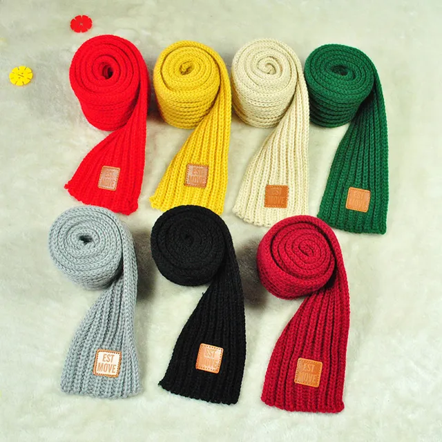 Baby knitted scarf - 7 colours