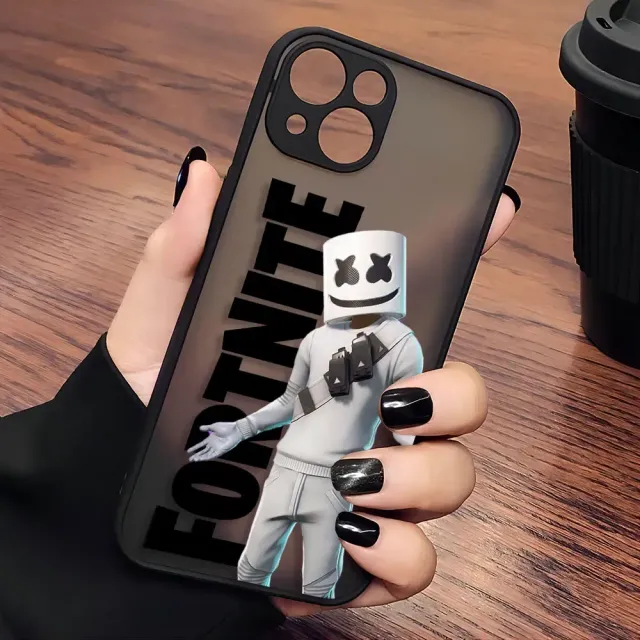 Trends transparent cover for iPhone phones with motifs from the favorite Fortnite game