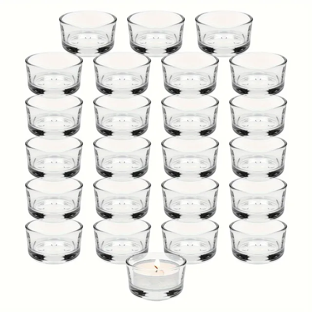 24 Pieces of Elegant Čirách Glass Holders On Tea Candles